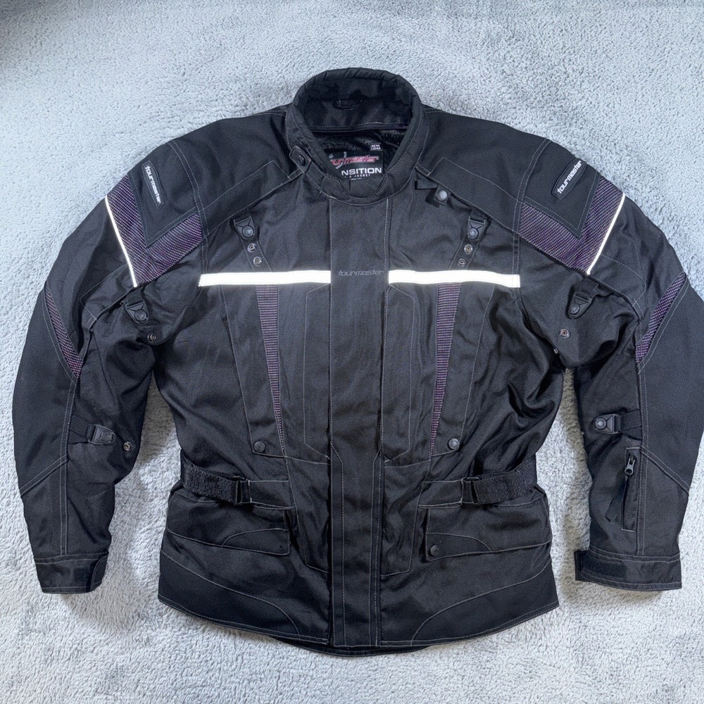 Tourmaster Large 44 Transition Series 2 Motorcycle Jacket Black Armored Men
